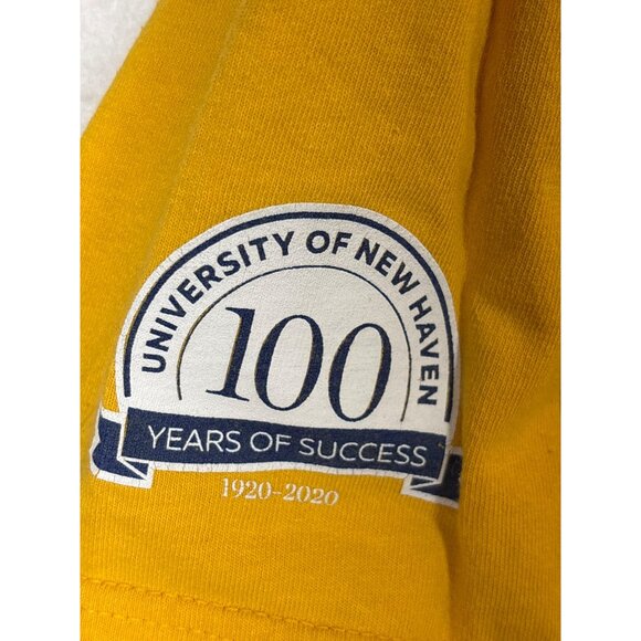 University Of New Haven 100th Anniversary T-Shirt 2XL Gildan Ultra Cotton Yellow - Picture 4 of 11